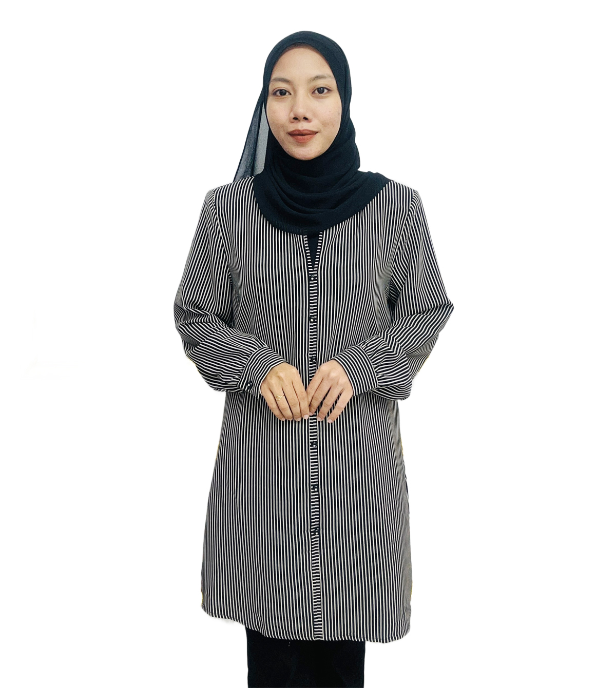 Elvina Button Stripes (Material Fursan) - Image 10