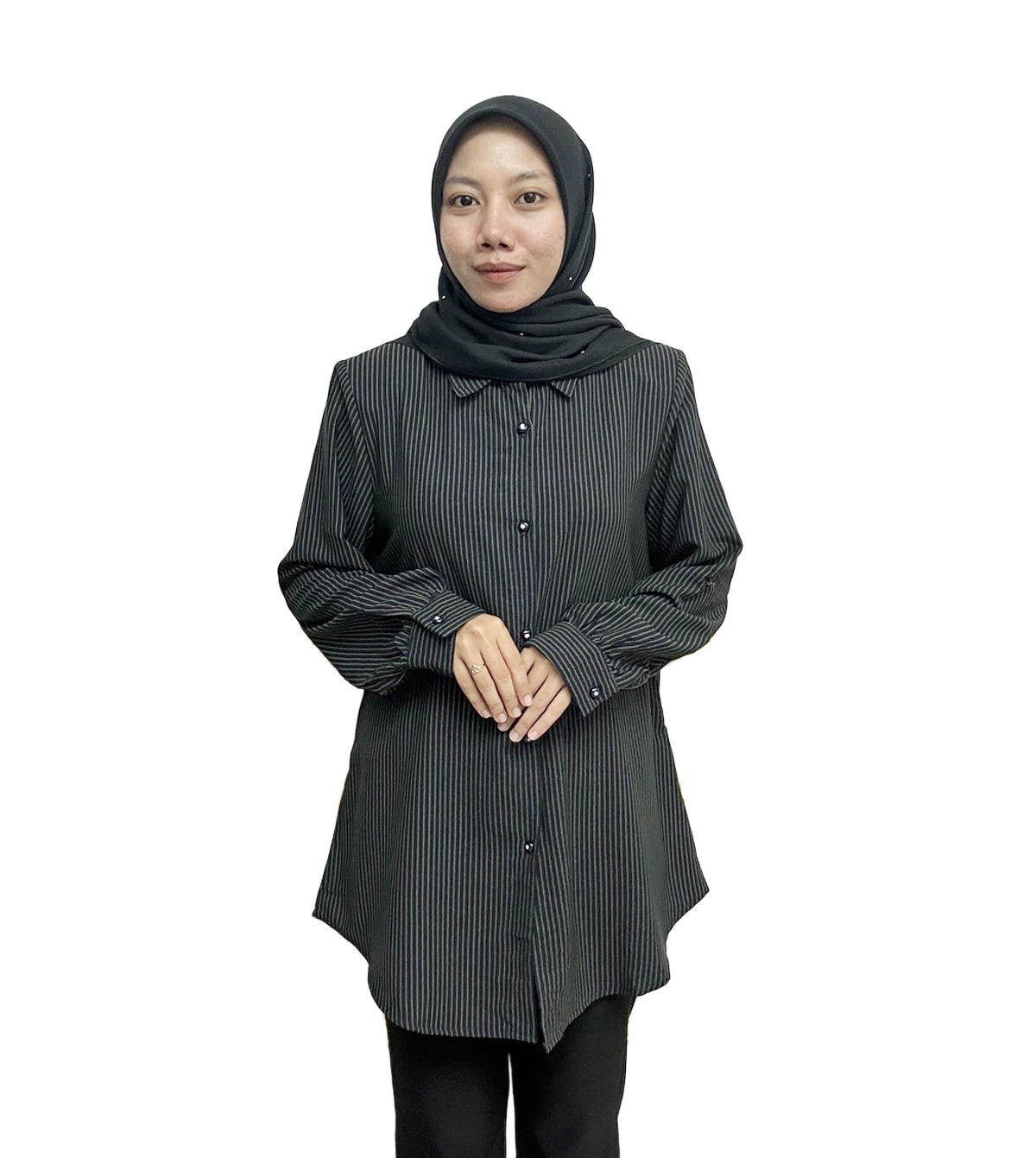 Linea Kemeja Blouse Berkolar (Material Fursan) - Image 8