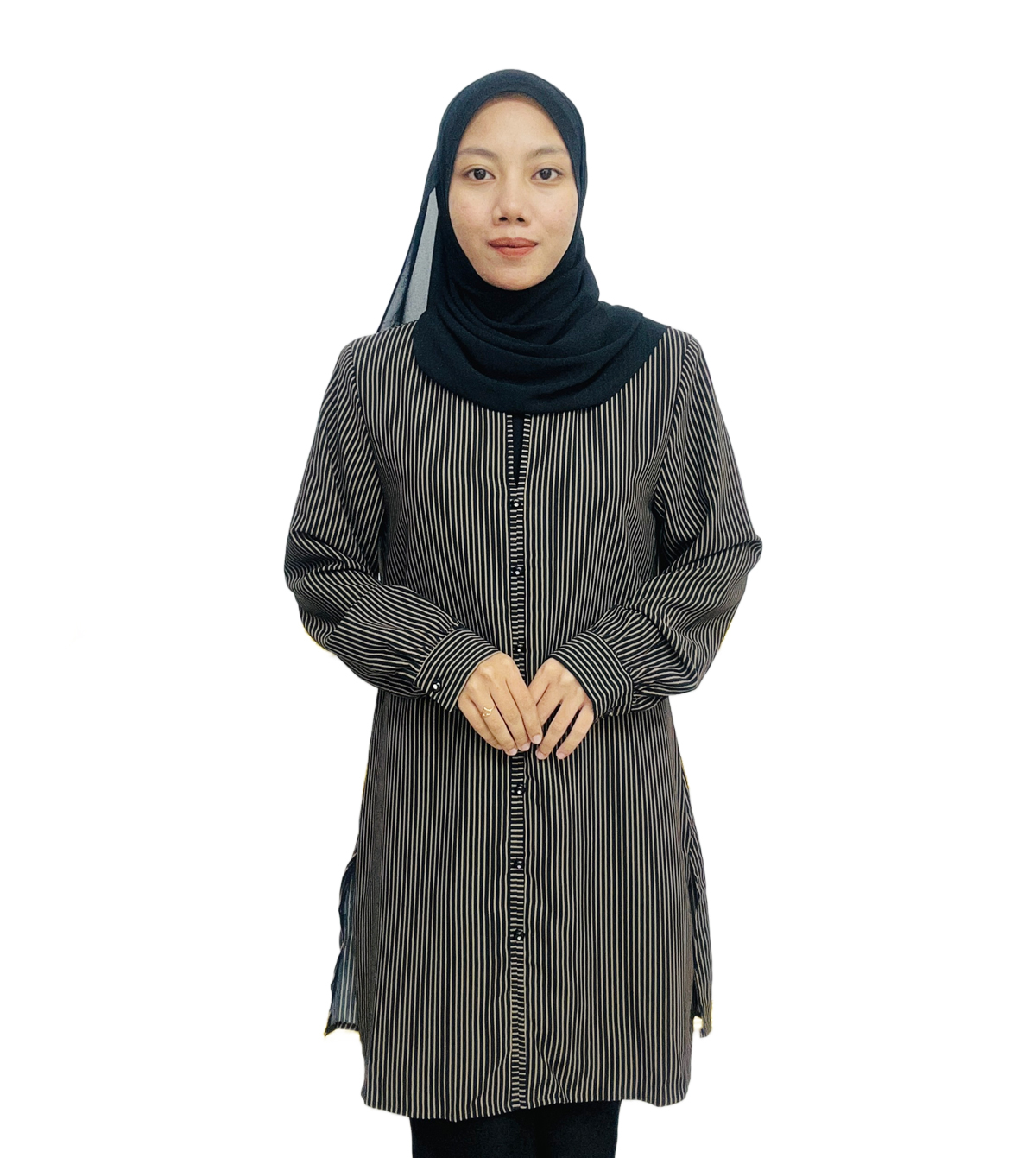 Elvina Button Stripes (Material Fursan) - Image 2