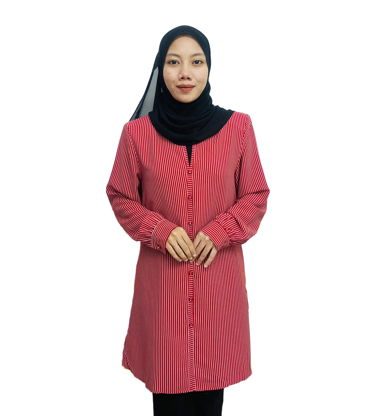 Elvina Button Stripes (Material Fursan)