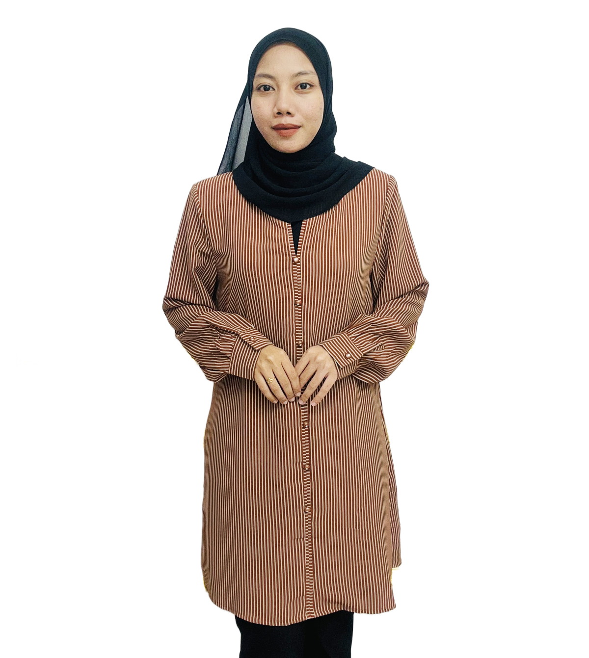 Elvina Button Stripes (Material Fursan) - Image 9