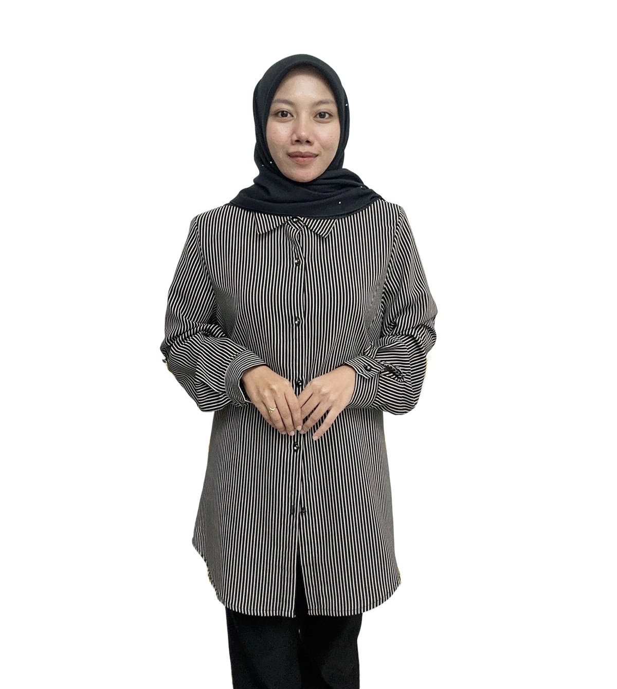 Linea Kemeja Blouse Berkolar (Material Fursan) - Image 7