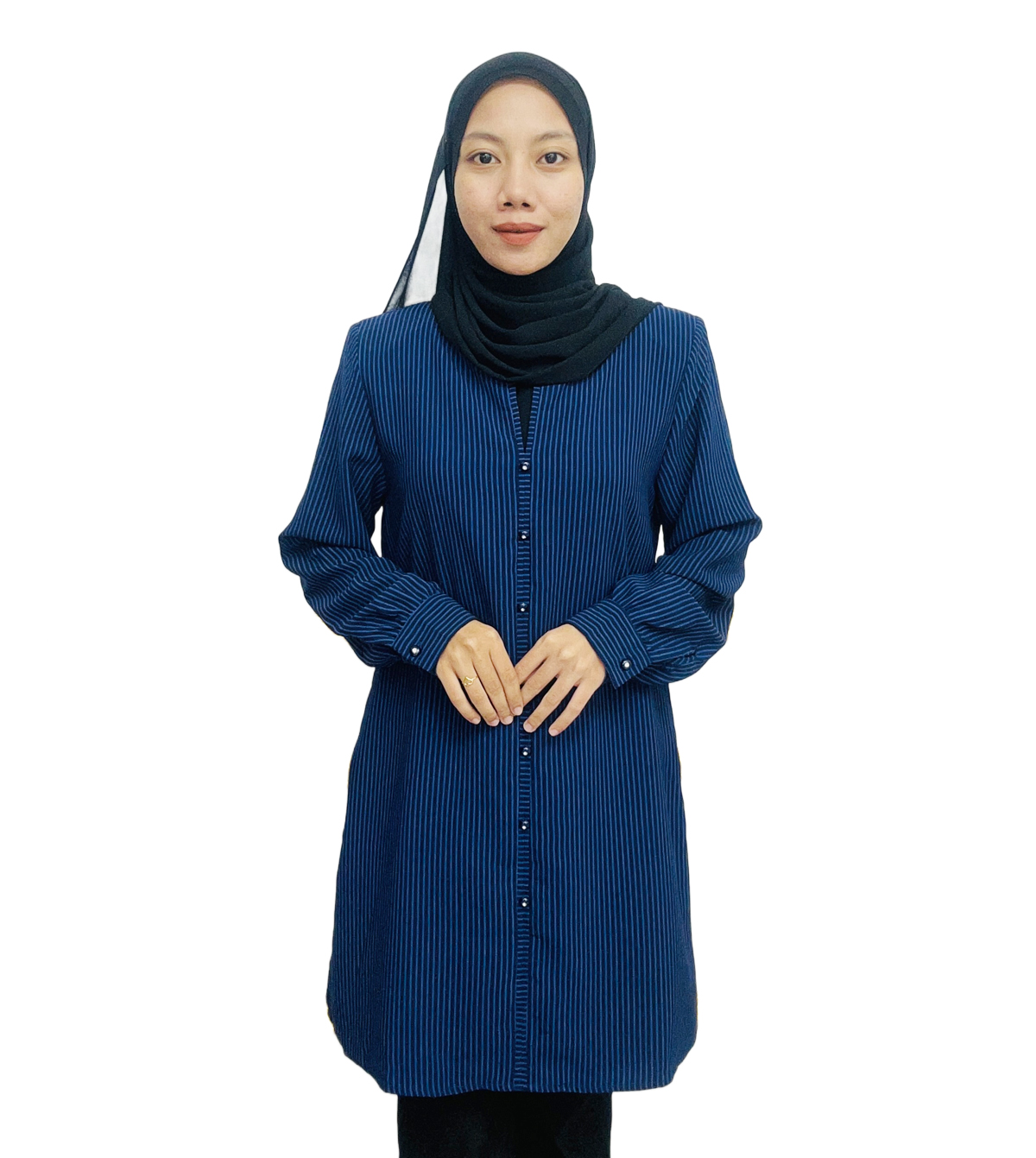 Elvina Button Stripes (Material Fursan) - Image 8