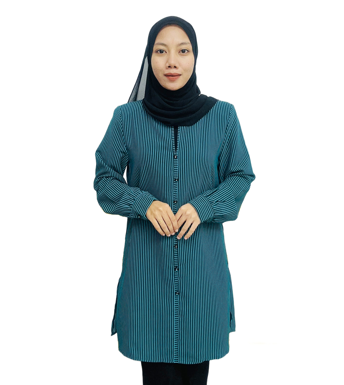 Elvina Button Stripes (Material Fursan) - Image 6