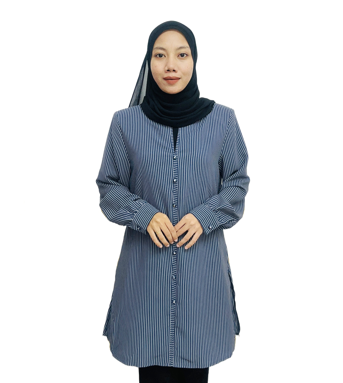 Elvina Button Stripes (Material Fursan) - Image 5