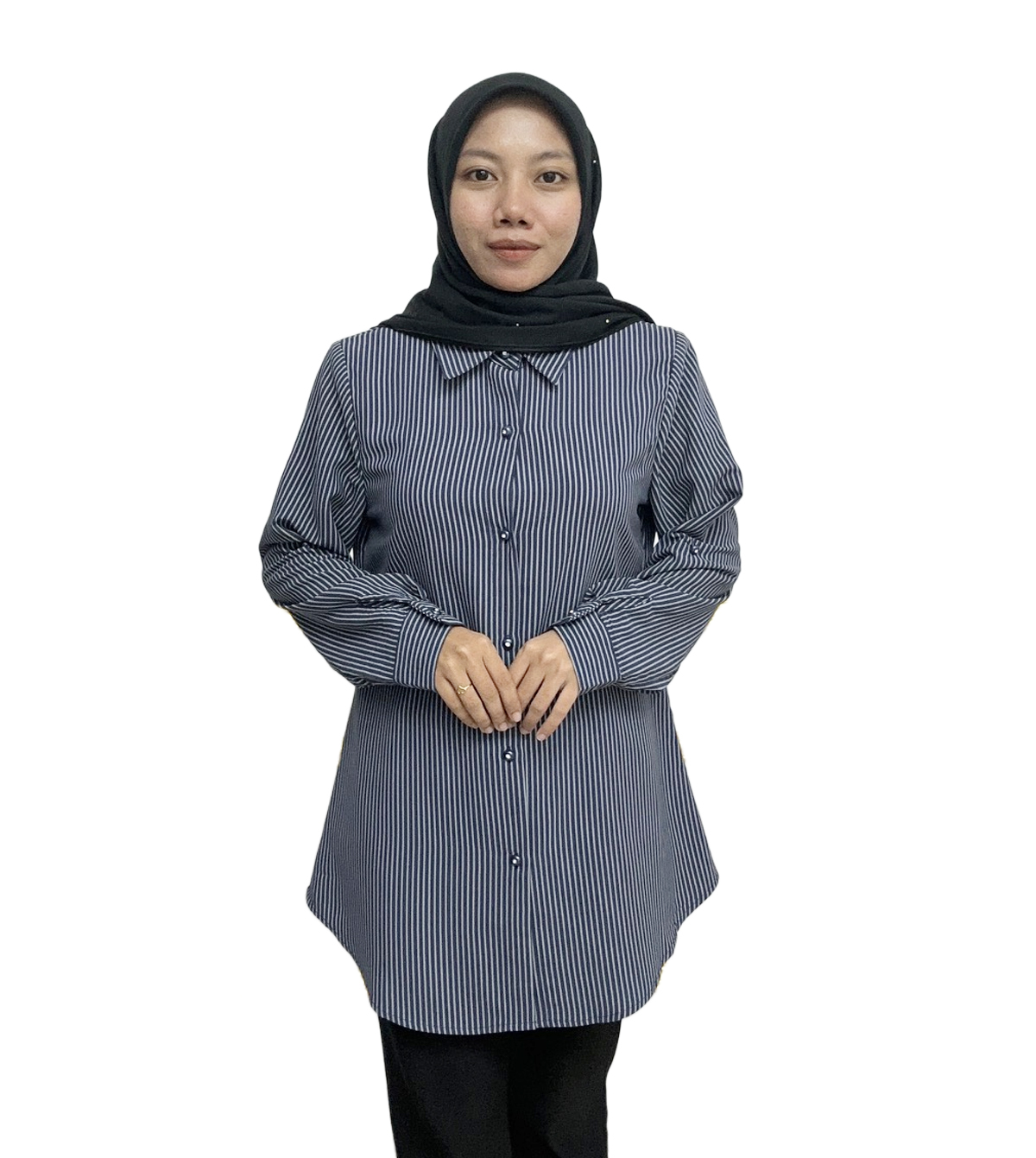 Linea Kemeja Blouse Berkolar (Material Fursan) - Image 3