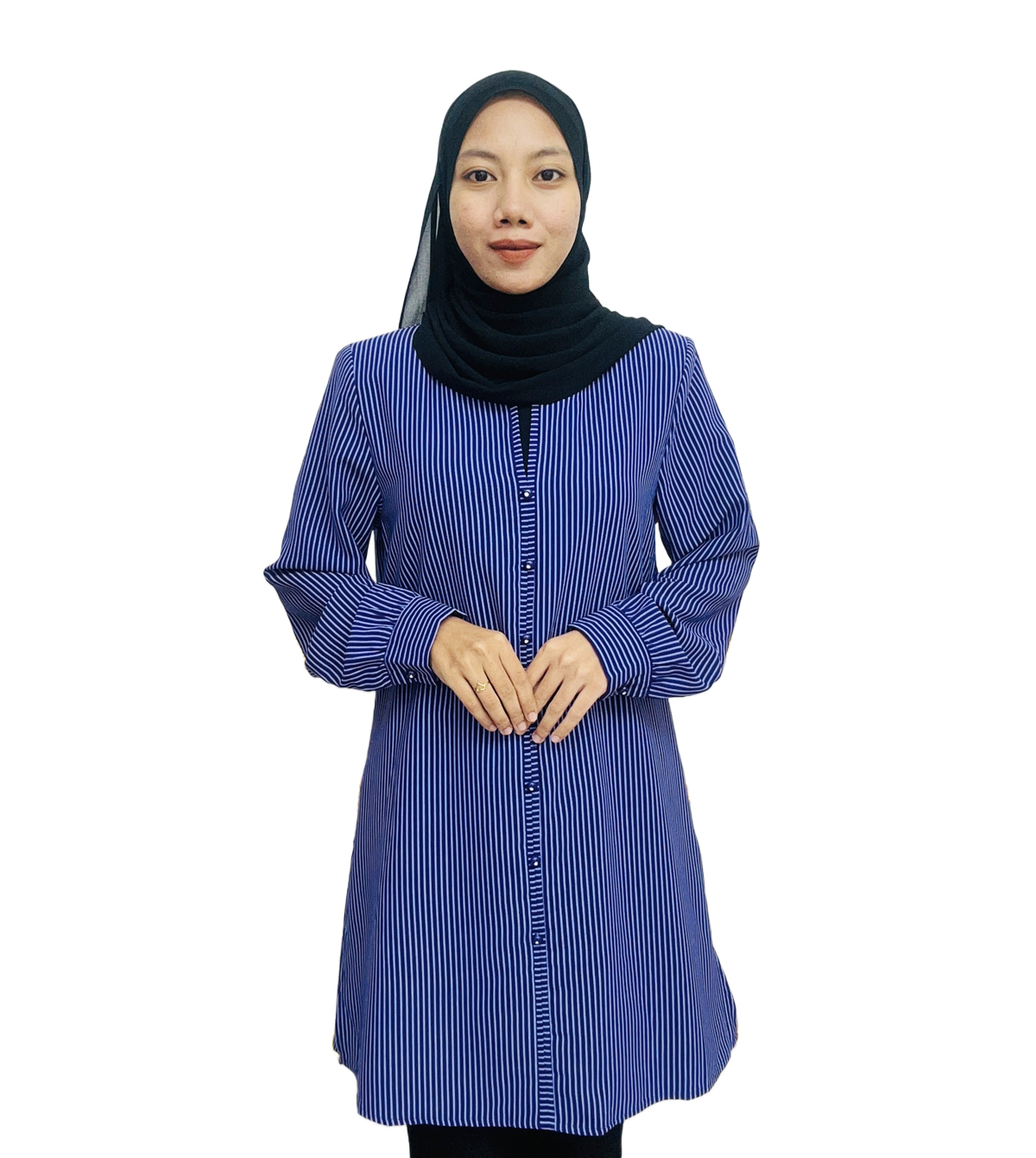 Elvina Button Stripes (Material Fursan) - Image 4