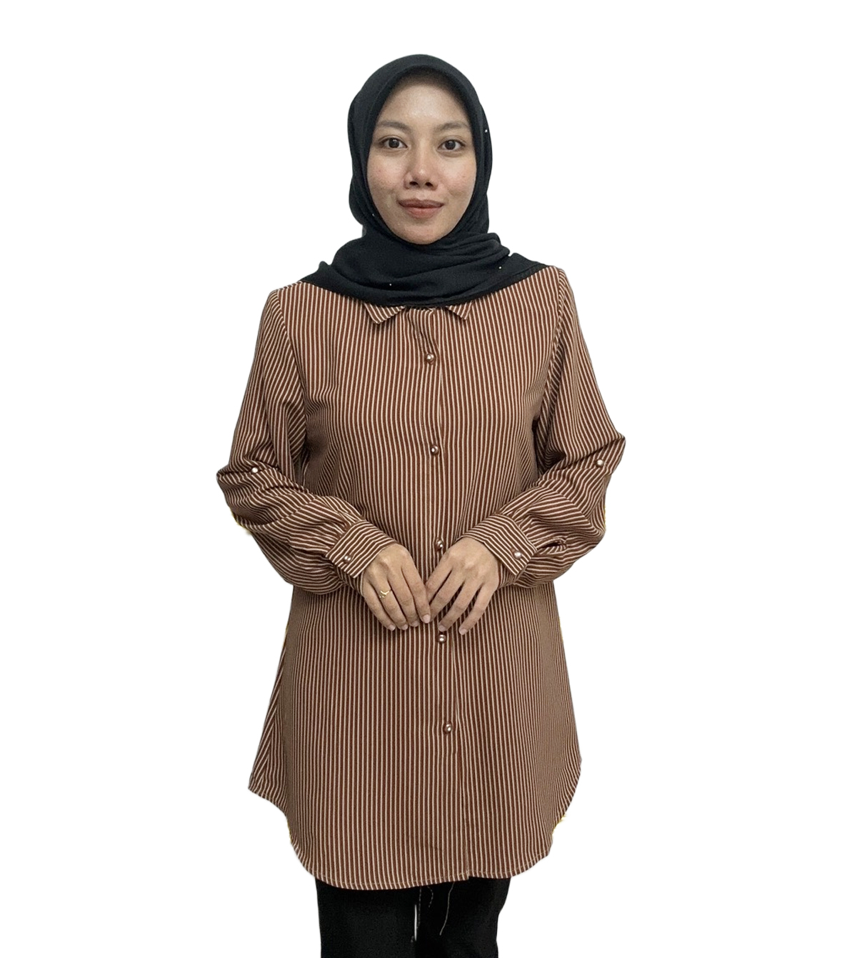 Linea Kemeja Blouse Berkolar (Material Fursan) - Image 2