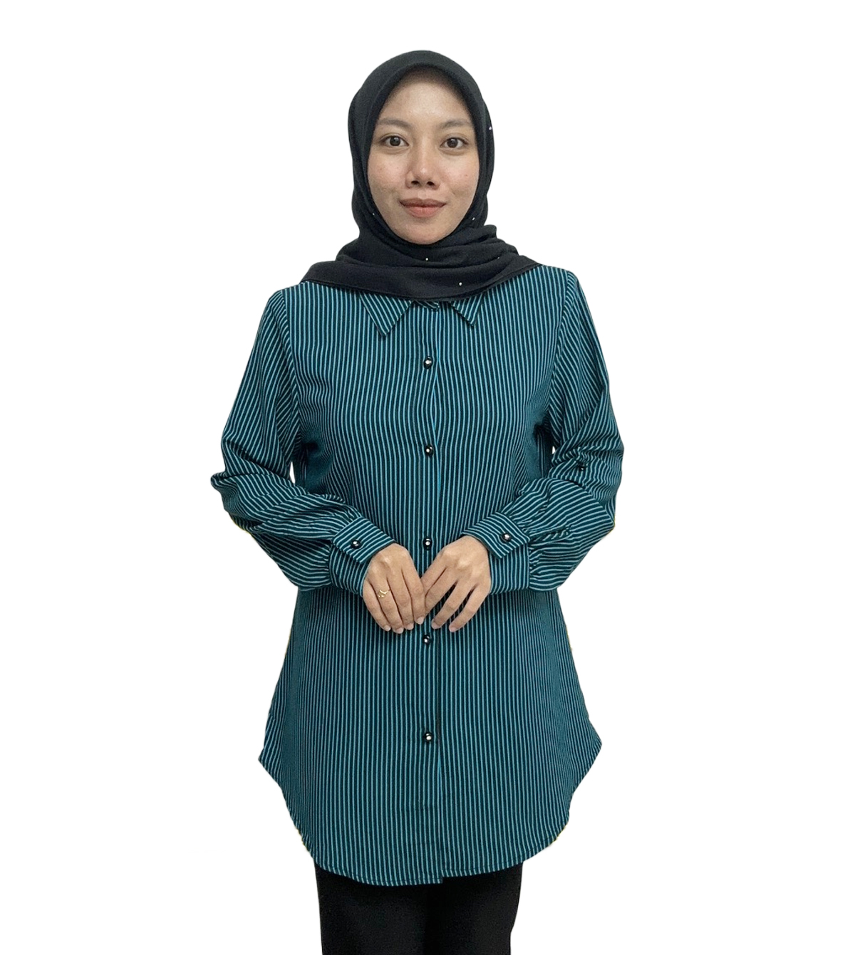Linea Kemeja Blouse Berkolar (Material Fursan)