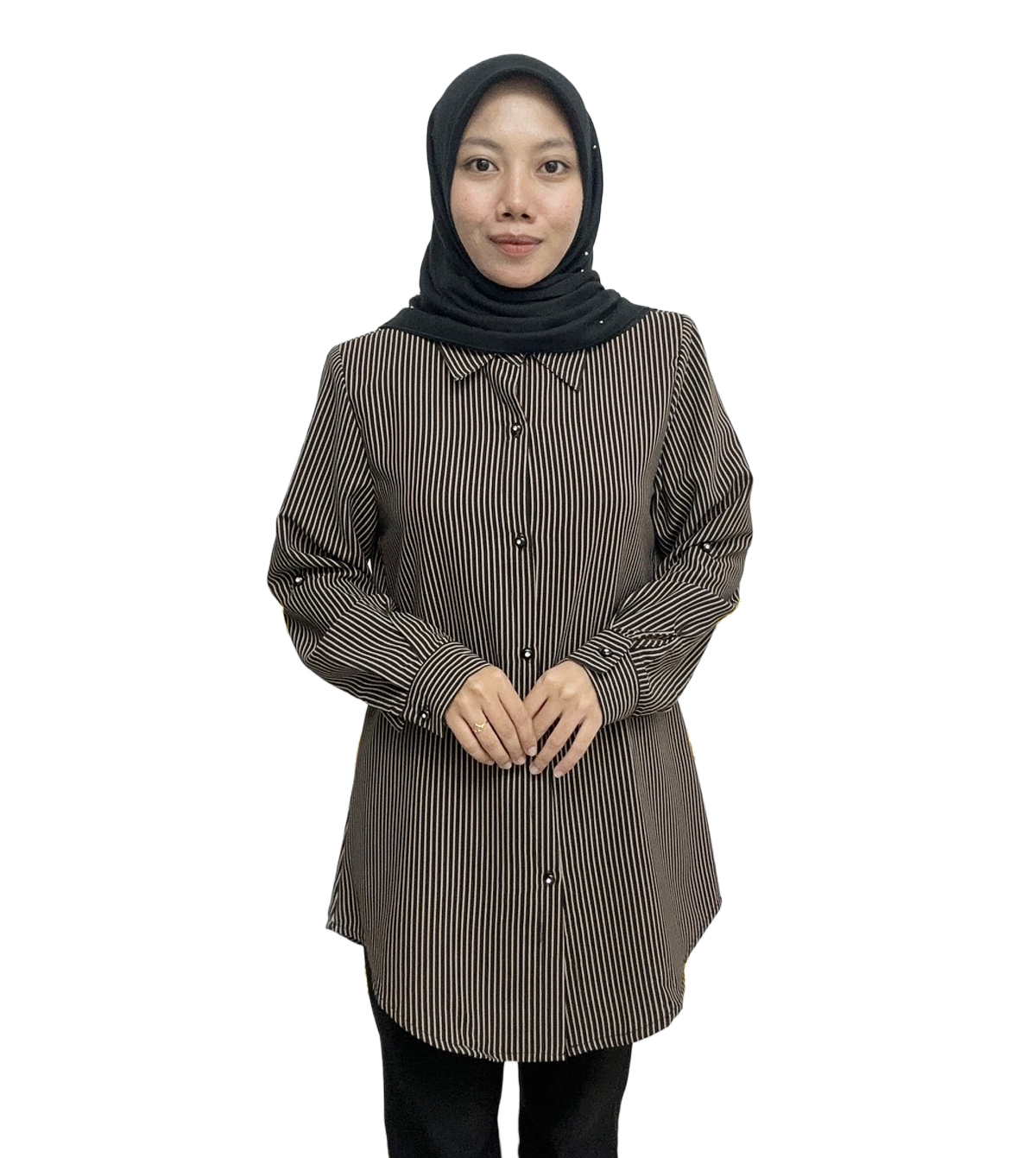 Linea Kemeja Blouse Berkolar (Material Fursan) - Image 9